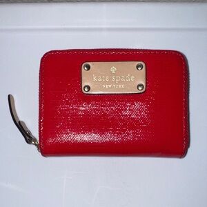 Kate Spade Vibrant Red Compact Wallet